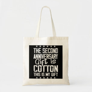 Bolsa Tote segundo Weding Aniversário Cotton Him Husband Her