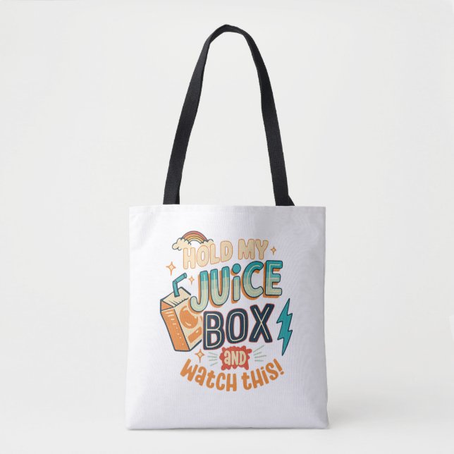 Bolsa Tote segure minha caixa de suco e veja isso (Frente)