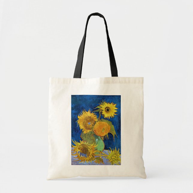 Bolsa Tote Seis girassóis, Van Gogh (Frente)