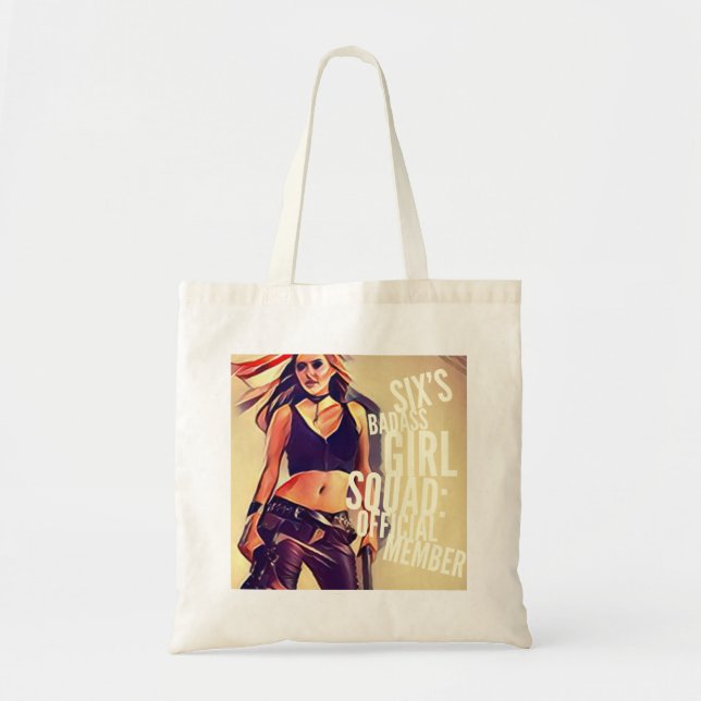 Bolsa Tote Seis pelotões da menina de Badass: Sacola (Frente)