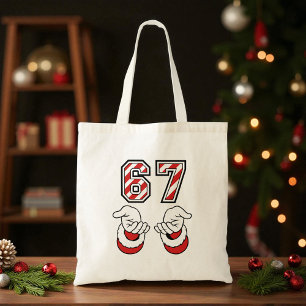 Bolsa Tote Seis Sete 67 6 7 Meme Divertido de Natal Férias