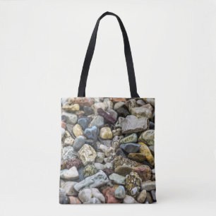 Bolsa Tote Seixos em uma sacola da praia