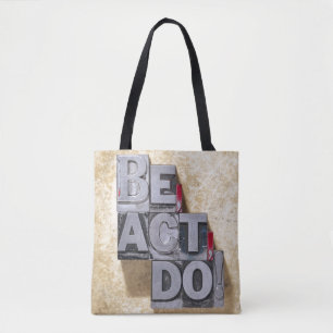 Bolsa Tote Seja, actue, fazem
