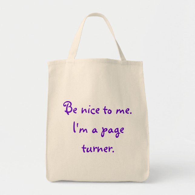 Bolsa Tote Seja bom para mim saco para viradores de página (Frente)