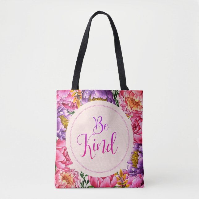 Bolsa Tote Seja cor-de-rosa Saco de Topete (Frente)