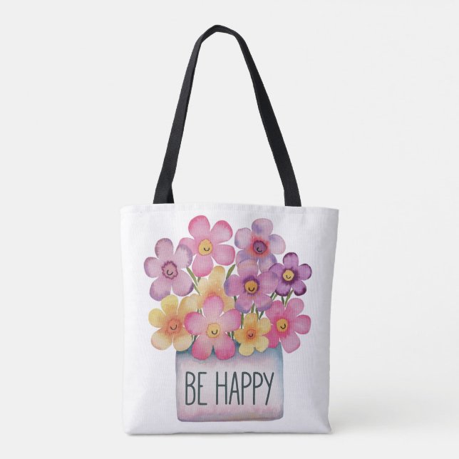 Bolsa Tote Seja feliz (Verso)