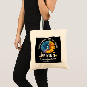 Bolsa Tote Seja Gentil Conscientização sobre Síndrome de Down