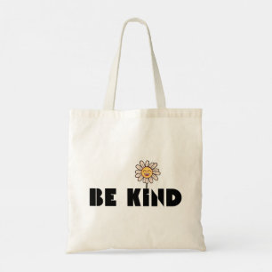 Bolsa Tote Seja Gentil Flor de Margarida Sorridente Fofa Ge