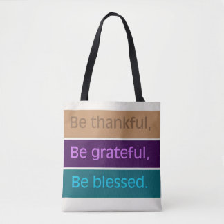 Bolsa Tote 'Seja Grato' Moderno Color-Block