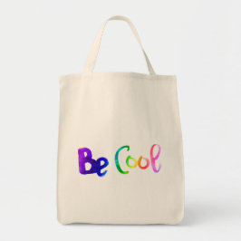 Bolsa Tote Seja legal desenho de carateres de motivação de aq