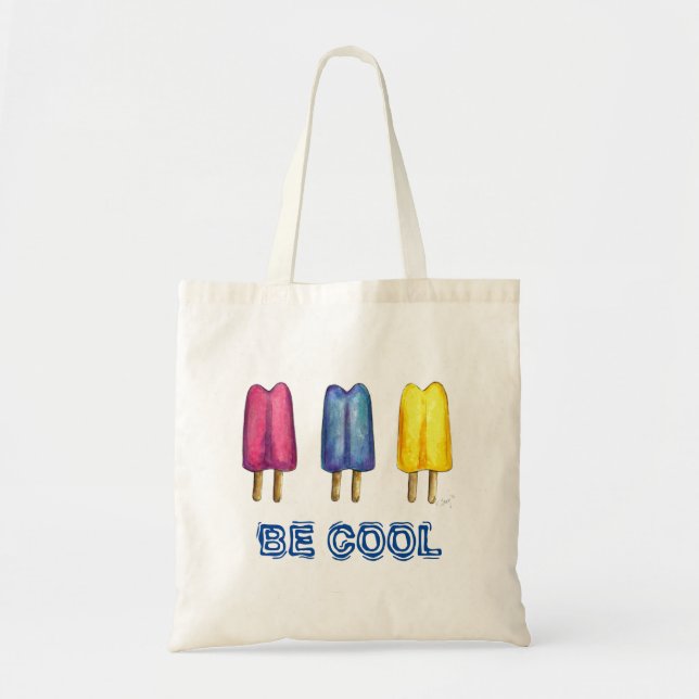 Bolsa Tote Seja Legal Pop de picolé picante picles Foodie Bol (Frente)