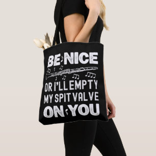 Bolsa Tote Seja legal, vou esvaziar minha vala de cuspe, joga