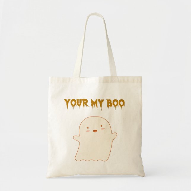 Bolsa Tote Seja Meu Fantasma De Boo Halloween (Frente)