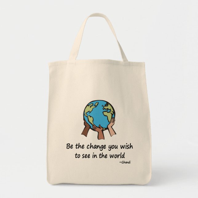 Bolsa Tote Seja o totebag da mudança (Frente)