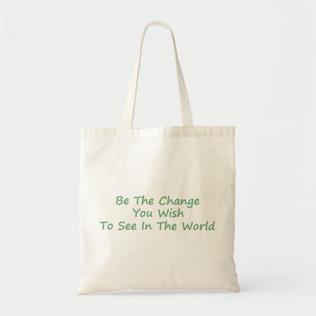 Bolsa Tote Seja o verde da mudança (Frente)
