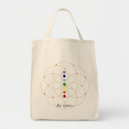Bolsa Tote Seja Open Chakra & Seeds of Life