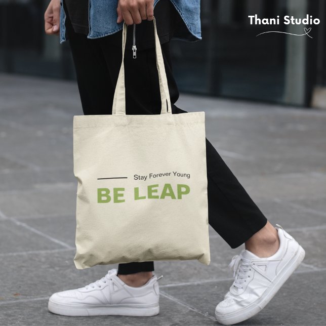 Bolsa Tote Seja Salto Para Sempre Jovem Típico Moderno Simple (Criador carregado)