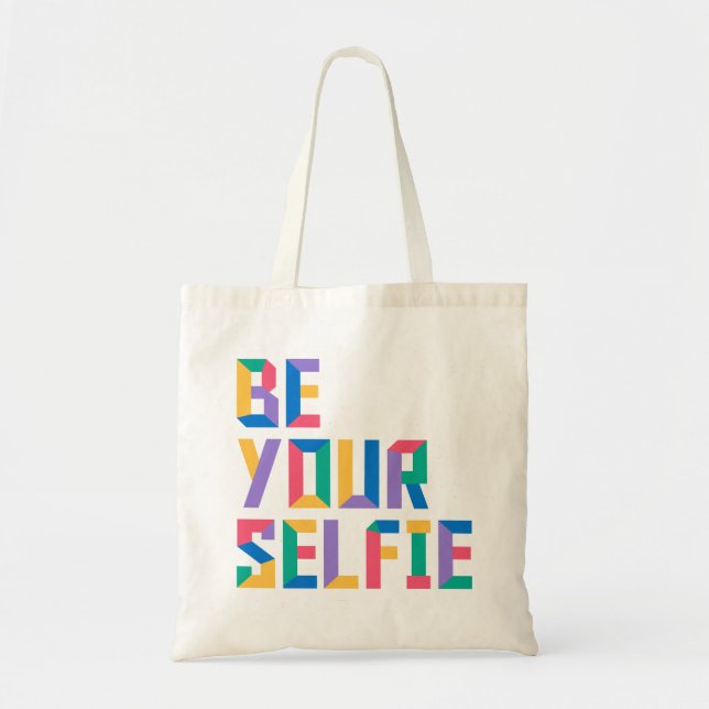 Bolsa Tote Seja sua sacola de Selfie (Frente)