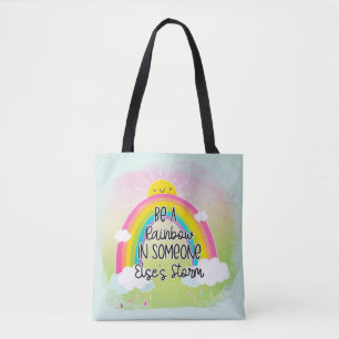 Bolsa Tote Seja Um Arco-Íris Cute Colorido Positividad