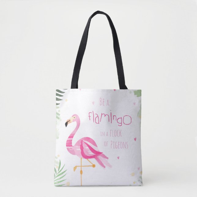 Bolsa Tote Seja um flamingo - sacola (Frente)