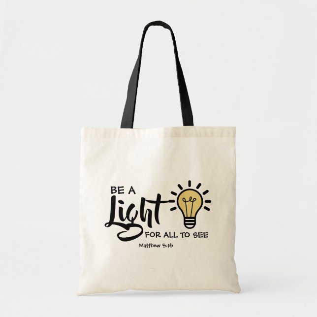 Bolsa Tote Seja um leve Matthew 5:16 Tote Bag (Frente)