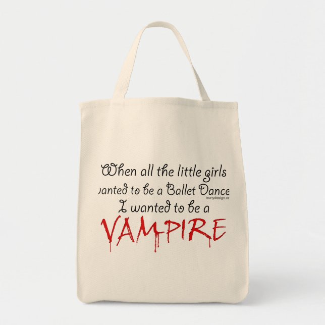 Bolsa Tote Seja um vampiro (Frente)