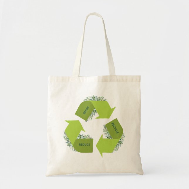 Bolsa Tote Seja Verde. Reutilizar, reduzir, reciclar (Frente)