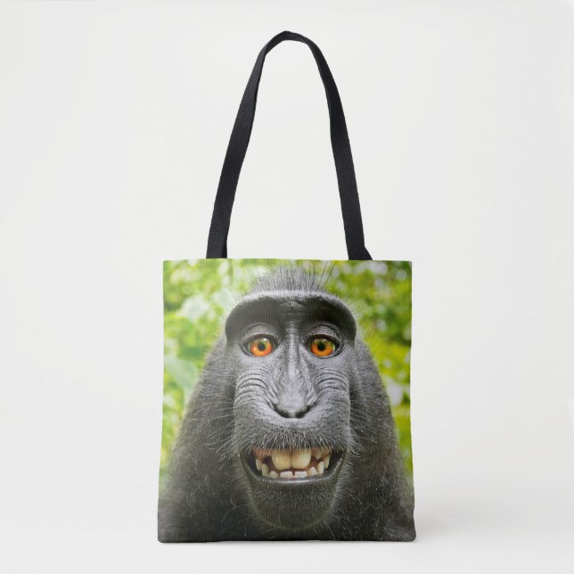 Bolsa Tote Selfie de Macaco (Frente)