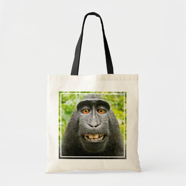 Bolsa Tote Selfie de Macaco (Frente)