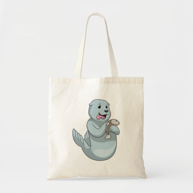 Bolsa Tote Selo com Peixe (Frente)