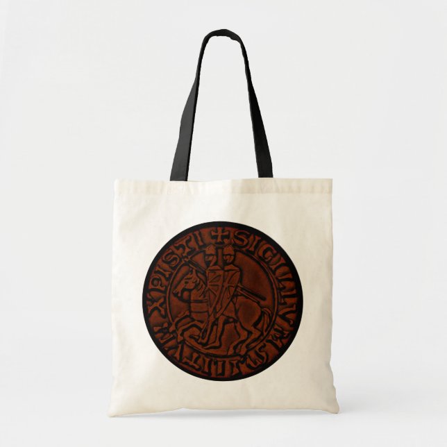 Bolsa Tote Selo Medieval dos Cavaleiros Templários (Frente)