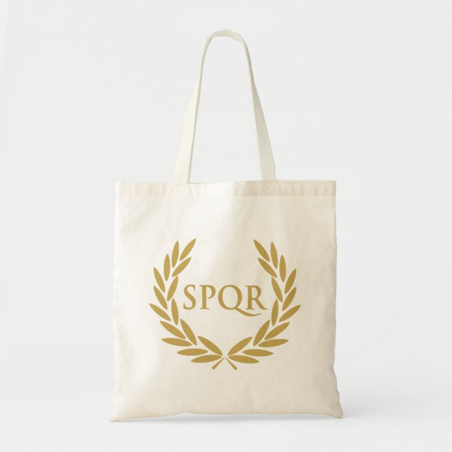 Bolsa Tote Selo romano do Senado de Roma SPQR (Frente)
