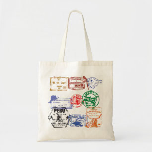 Bolsa Tote selos do passaporte