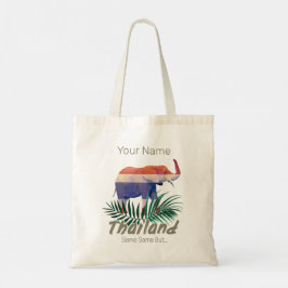 Bolsa Tote Selva de Bandeira Elefante da Tailândia deixa Souv