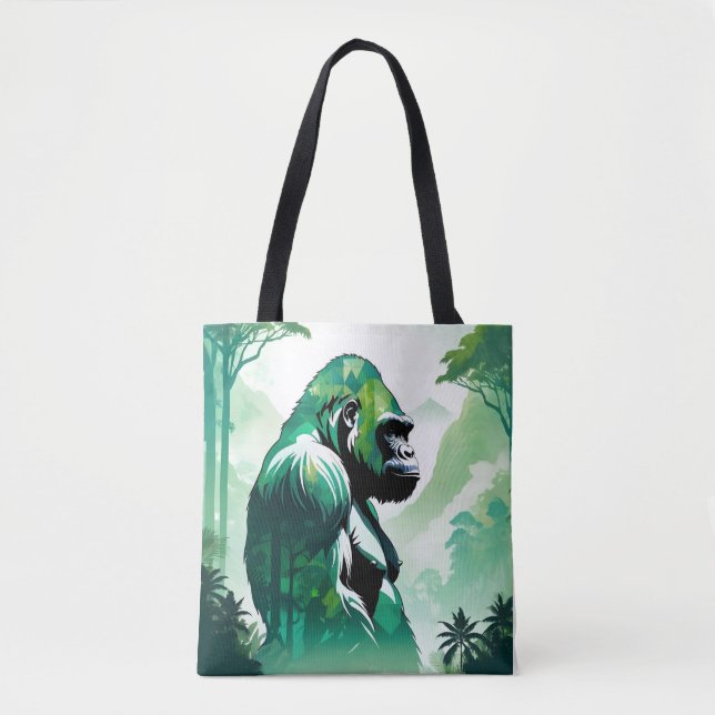 Bolsa Tote Selva de Gorilla Willife Animal Nature (Frente)