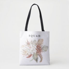 Bolsa Tote Selva Tropical de Pampas Brancas Brancas