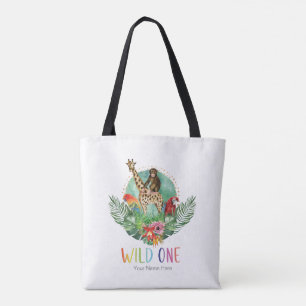 Bolsa Tote Selva Uma Selva Safari Animais Moderna