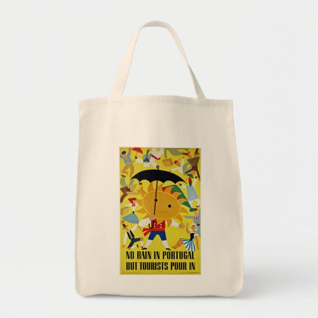 Bolsa Tote Sem Chuva em Portugal~ Mas Torística em Torno (Frente)