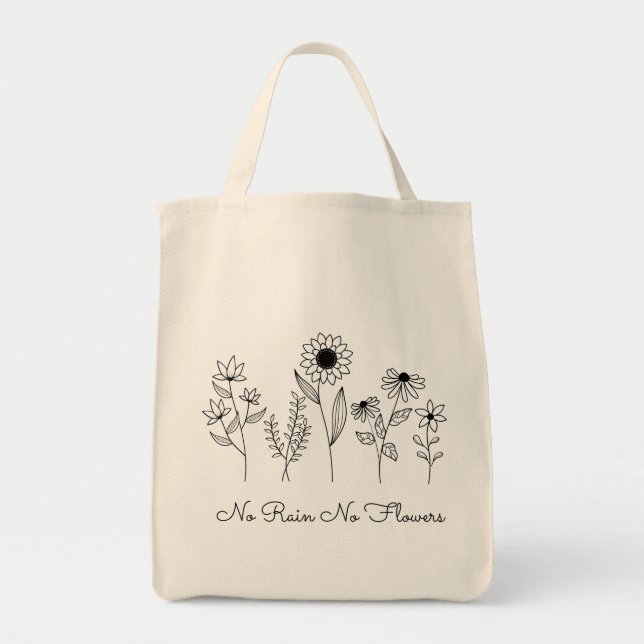 Bolsa Tote Sem Chuva Sem Flores Linha Boho (Frente)
