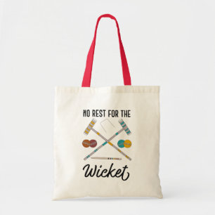 Bolsa Tote Sem Descanso para o Croquet Engraçado Wicket