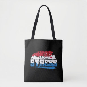 Bolsa Tote Sem Estresse - Mindset Positivo Azul Branco Vermel