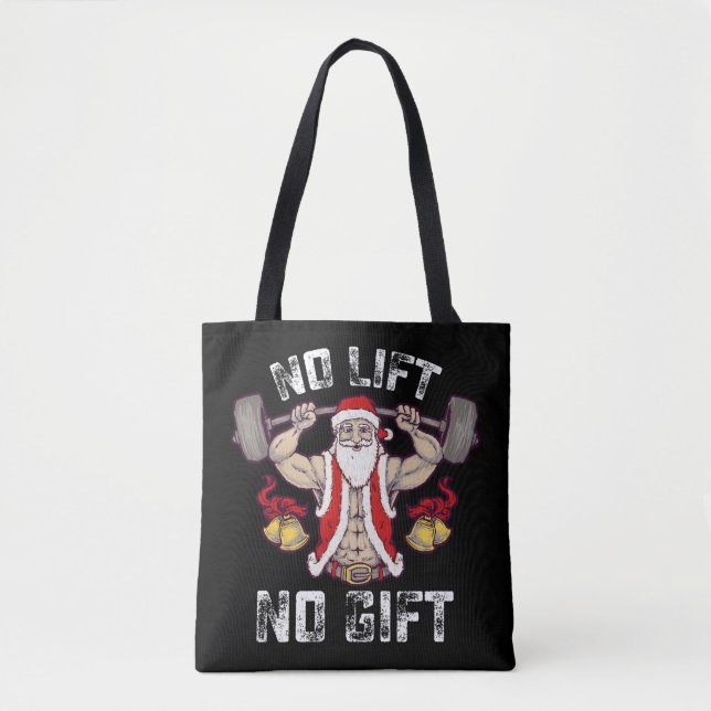 Bolsa Tote Sem Levantamento Sem Presente Papai Noel Treino Ac (Frente)