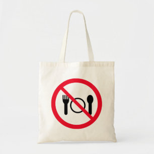 Bolsa Tote Sem sinal de círculo vermelho comendo Saco de To