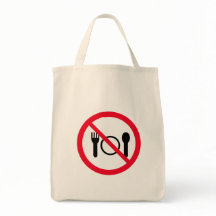 Sem sinal de círculo vermelho comendo | Saco de To