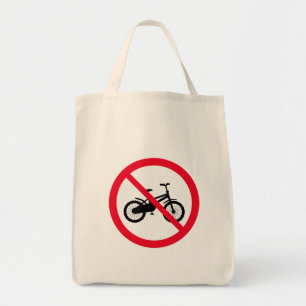 Bolsa Tote Sem Sinal Proibido de Bicicleta Saco de Tota da
