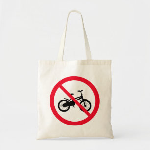 Bolsa Tote Sem Sinal Proibido de Bicicleta Saco de Tota do