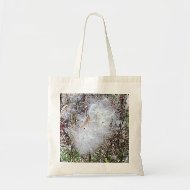 Bolsa Tote Sementes de Milkweed e Seda (Frente)
