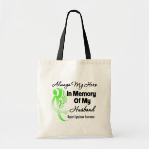 Bolsa Tote Sempre meu herói no marido da memória - linfoma