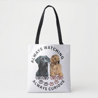Bolsa Tote Sempre observando. Sempre curioso
