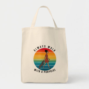 BOLSA TOTE SEMPRER CAMINHE COM UM TONINHA ENGRAÇADO